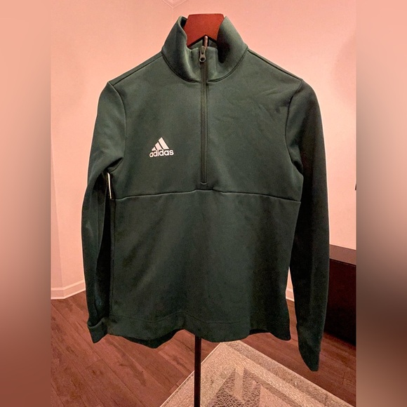 Adidas Aeroready Dark Green Half-Zip Top. NWOT size S - Picture 1 of 8